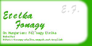 etelka fonagy business card