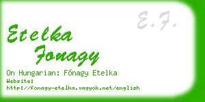 etelka fonagy business card